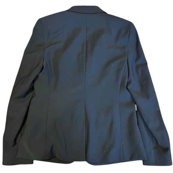 TALBOTS Black 3 Button Corpcore Wool Stretch Business Casual Blazer Size 10 - Picture 3 of 7